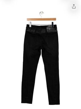 GIVENCHY Chic  Black  Skinny Jeans with leather details. Size: US4, FR36